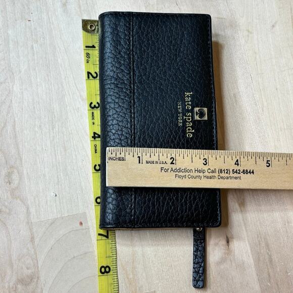 Kate Spade Staci Latge Bifold Black Leather Wallet - Picture 4 of 7